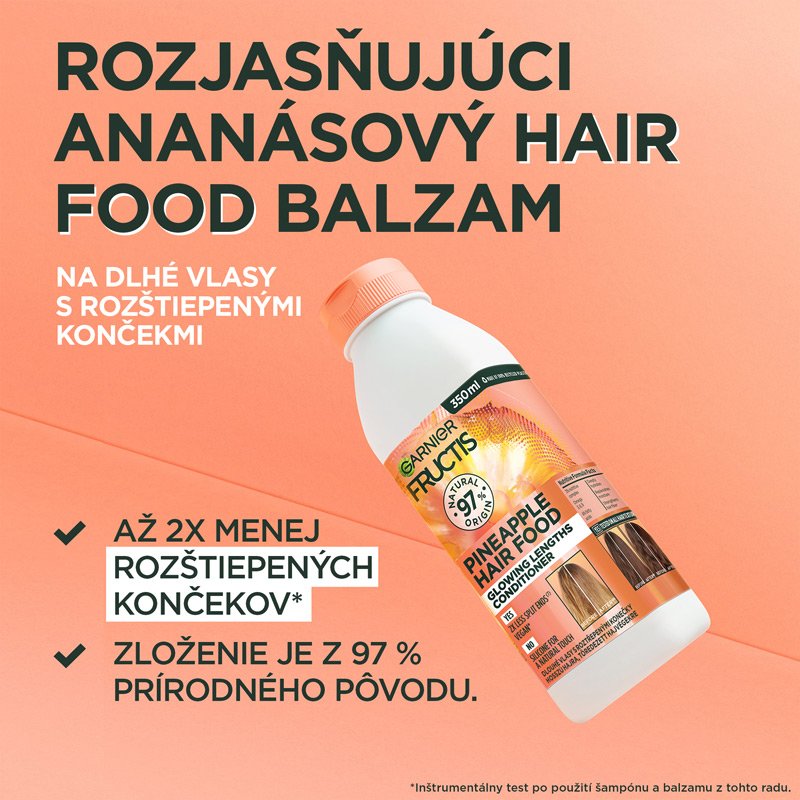 Fructis Hair Food Pineapple Rozjasňujúci balzam na vlasy - 2